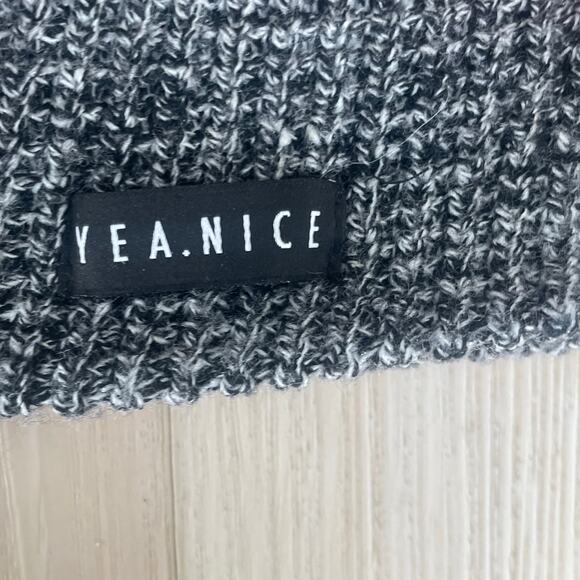 Yea.Nice Beanie Soft Knit Folded Waffle Weave Beanie Hat-Cap Heather Gray Unisex - Picture 8 of 8